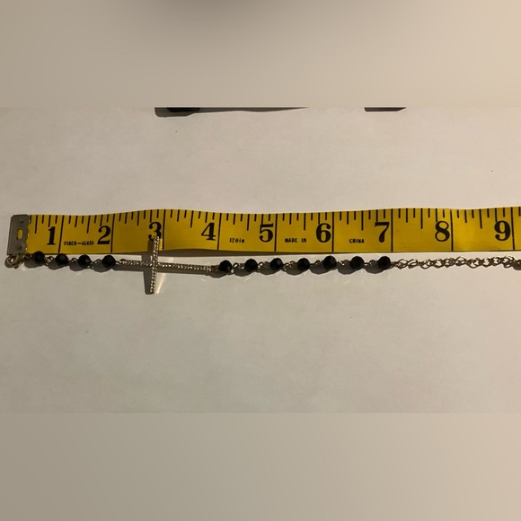 Black and Gold Cross Bracelet - Picture 4 of 4